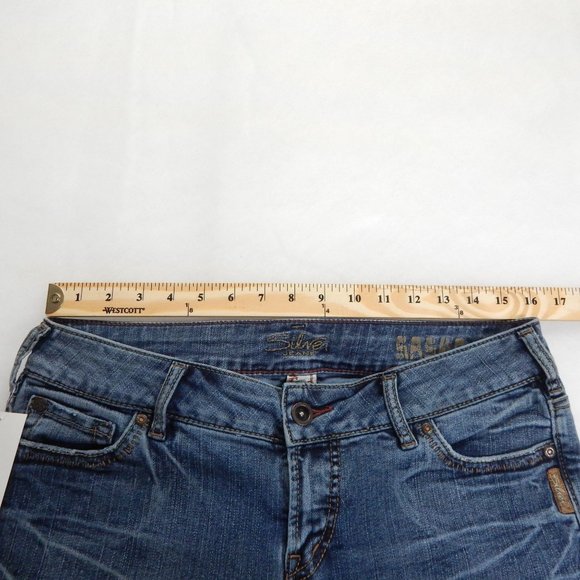 Silver Womens Cropped Straight Denim Jeans Size 31 - Picture 13 of 15